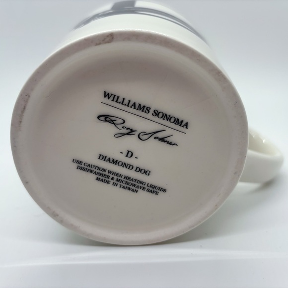Williams Sonoma Set of 2 Rory Dobner Diamond Dog Dachshund Collectable Mugs - Picture 10 of 14